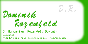 dominik rozenfeld business card